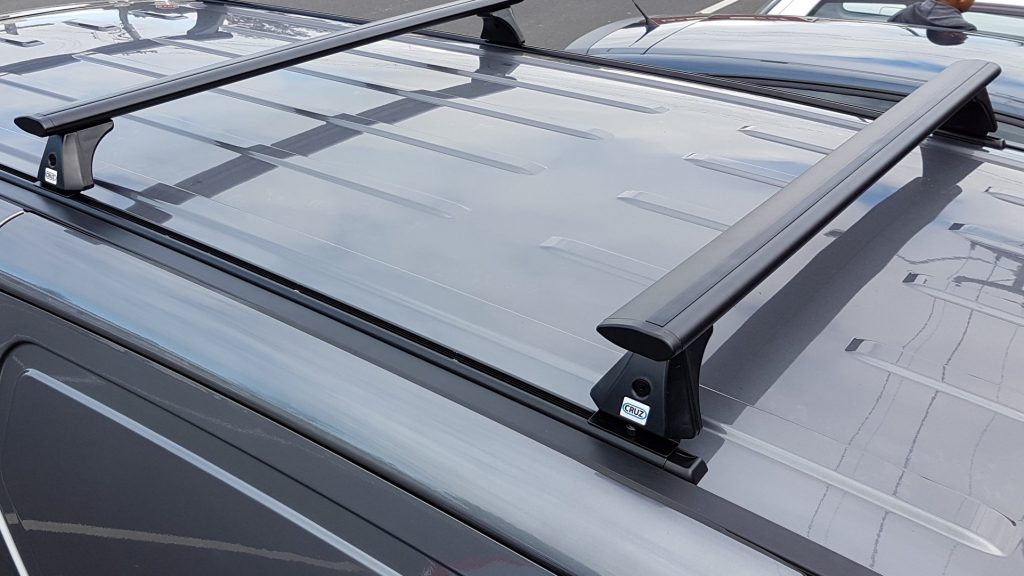 CRUZ Airo Dark Roof Racks Trackmount 2 Bars Roof Racks NZ Ltd