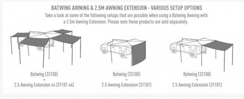Rhino Rack Batwing/Sunseeker 2.5m Awning Extension - Image 12
