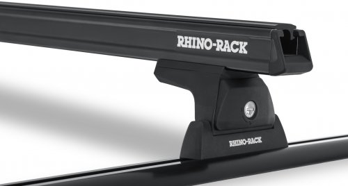 Heavy Duty RLT600 Trackmount Black 2 Bar Roof Rack - Image 2