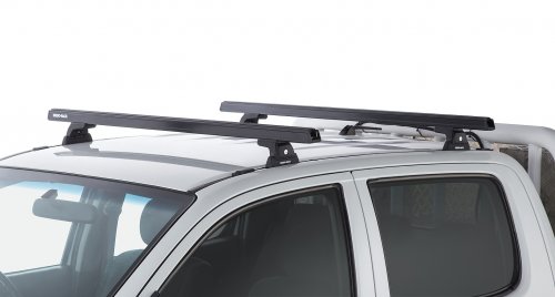 Heavy Duty RLT600 Trackmount Black 2 Bar Roof Rack - Image 2