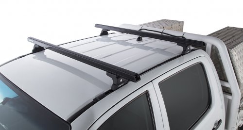 Heavy Duty RLT600 Trackmount Black 2 Bar Roof Rack - Image 3