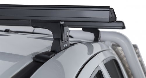 Heavy Duty RLT600 Trackmount Black 2 Bar Roof Rack - Image 4