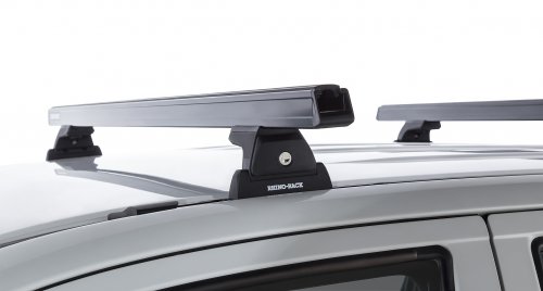 Heavy Duty RLT600 Trackmount Black 2 Bar Roof Rack - Image 5