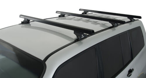 Heavy Duty RLTP Trackmount Black 3 Bar Roof Rack - Image 2