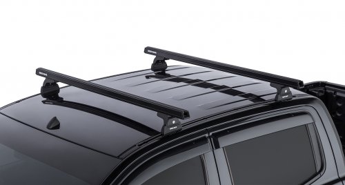 Heavy Duty RLT600 Trackmount Black 2 Bar Roof Rack - Image 9