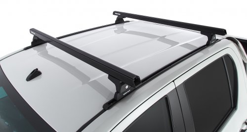 Heavy Duty RLT600 Trackmount Black 2 Bar Roof Rack - Image 4