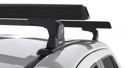 Heavy Duty RLT600 Trackmount Black 2 Bar Roof Rack - Image 5