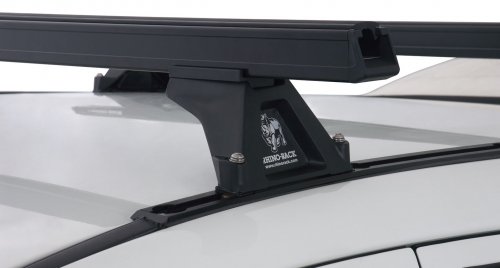 Heavy Duty RLTF Trackmount Black 2 Bar Roof Rack - Image 2