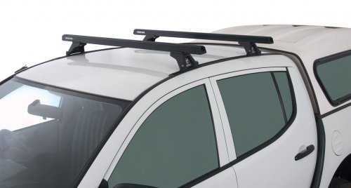 Heavy Duty RLTF Trackmount Black 2 Bar Roof Rack - Image 3