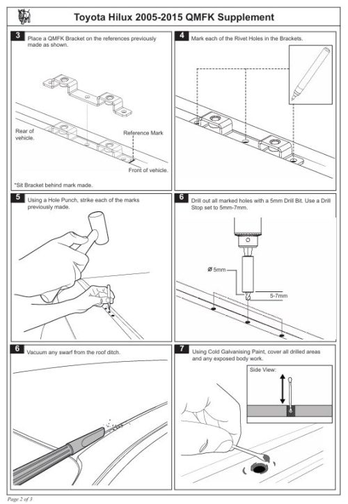 Vortex RLT600 Ditch Mount Black 2 Bar Roof Rack - Image 12