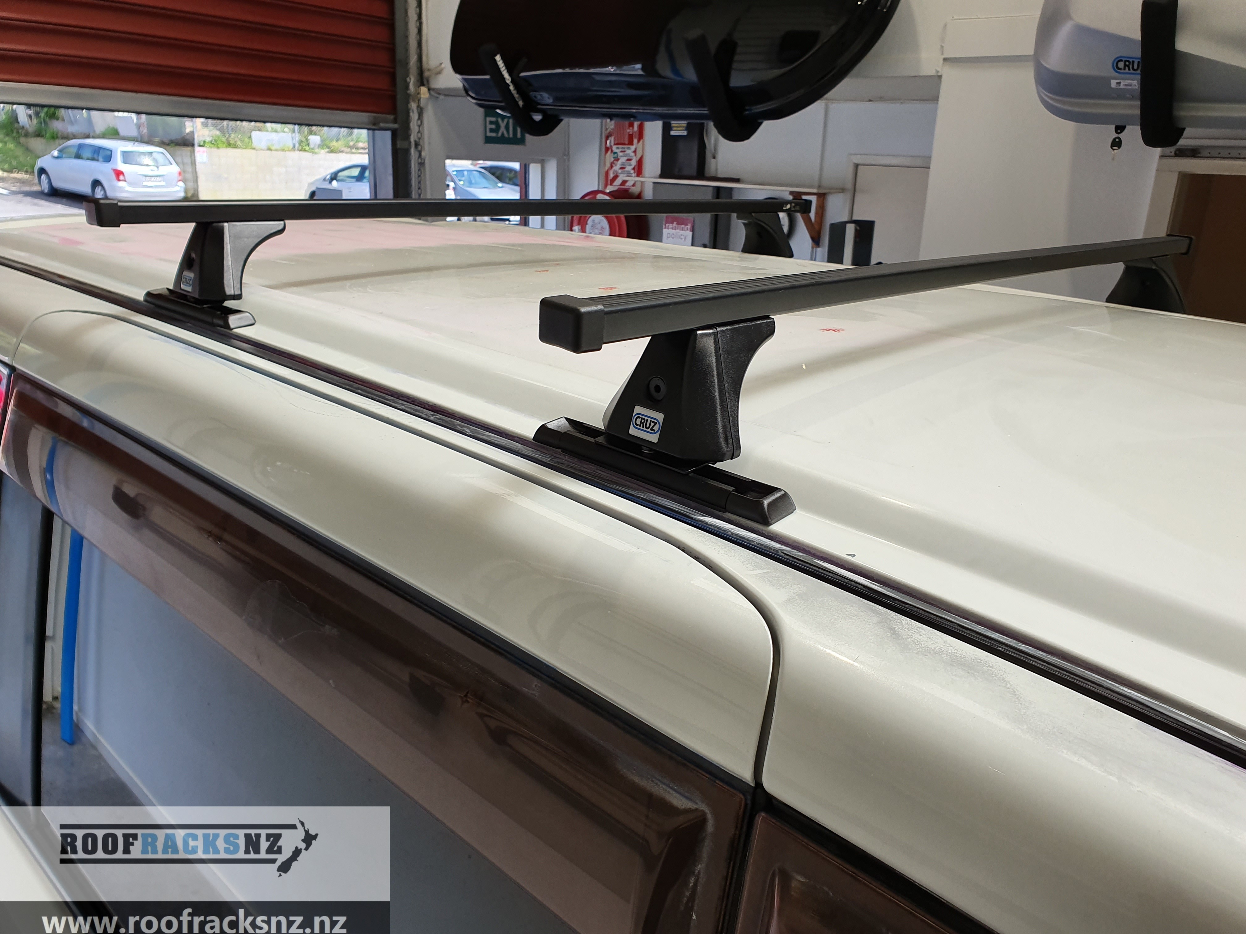 CRUZ Square Bar Roof Racks fixed mount 2 Bars Roof Racks NZ Ltd