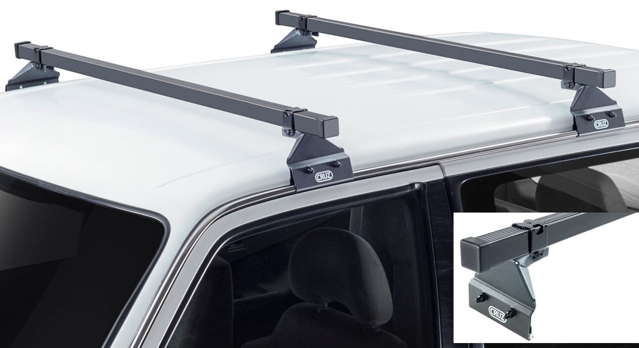 CRUZ Commercial Square Roof Racks 2 Bars Roof Racks NZ Ltd