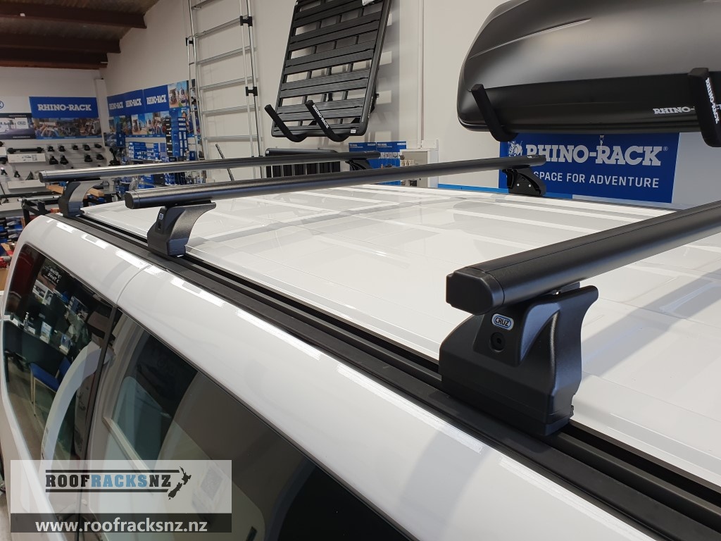 CRUZ Commercial Aluminium Dark - 3 bars - Trackmount - Roof Racks NZ Ltd