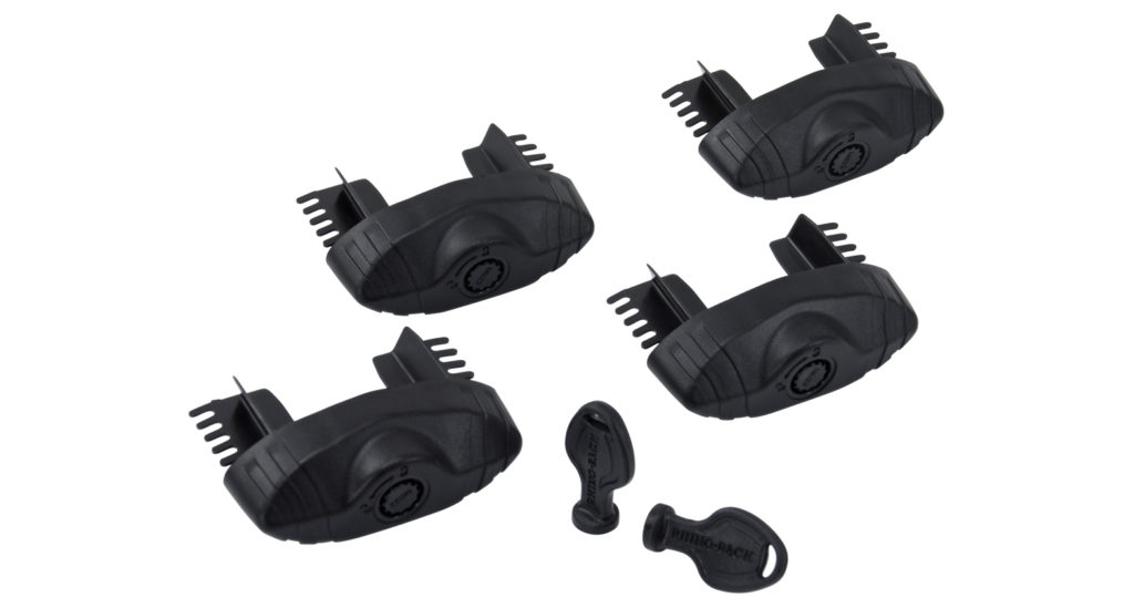 End Caps set of 4 with plastic keys suits Rhino Rack Vortex Bars