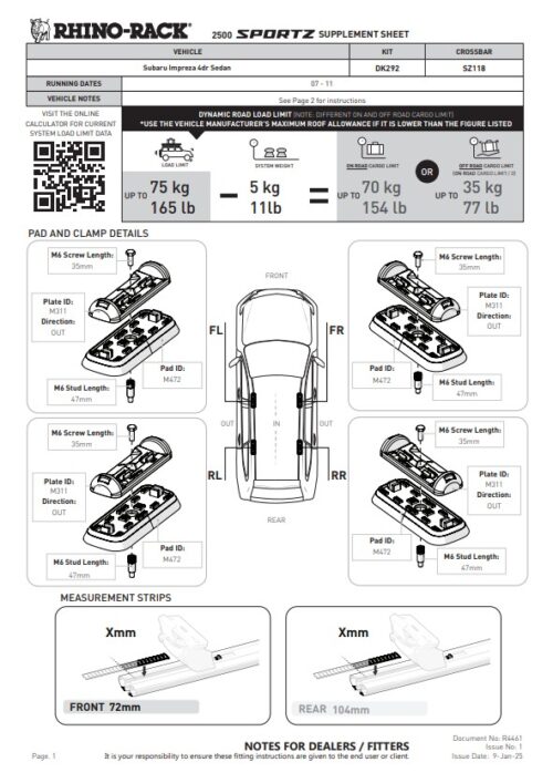 Sportz 2500 Black 2 Bar FMP Roof Rack - Image 2