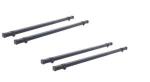 CRUZ Commercial Square Roof Racks - Guttermount - 4 Bars