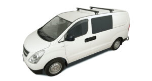 Heavy Duty RLTF Trackmount Black 2 Bar Roof Rack