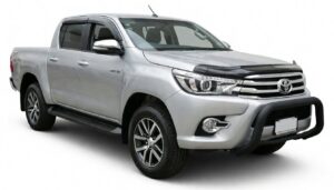 Toyota Hilux N80 (2016-2020) - Powder Coated Black Steel Nudge Bar