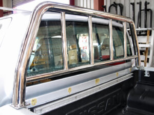 Nissan Navara D40 (2005-15) - Cab Protector Stainless Steel